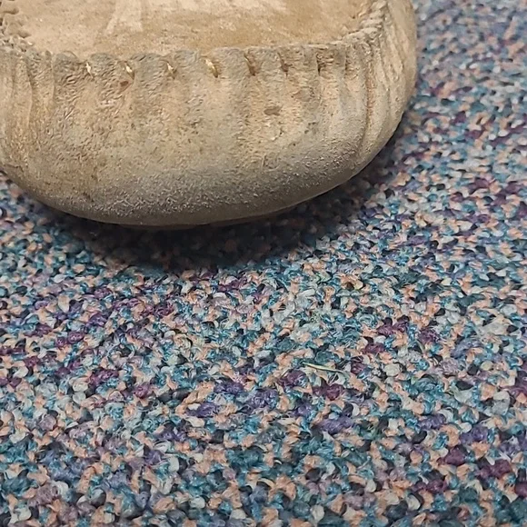 UGG Ansley Tan Suede Wool Moccasin Slippers - Picture 9 of 11